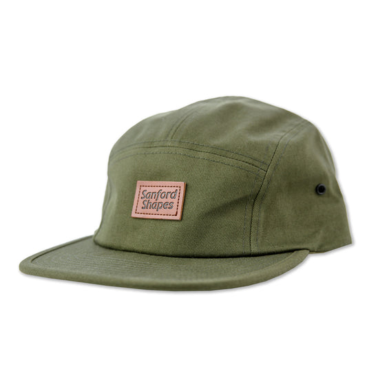 5 PANEL FAUX LEATHER : FORREST GREEN