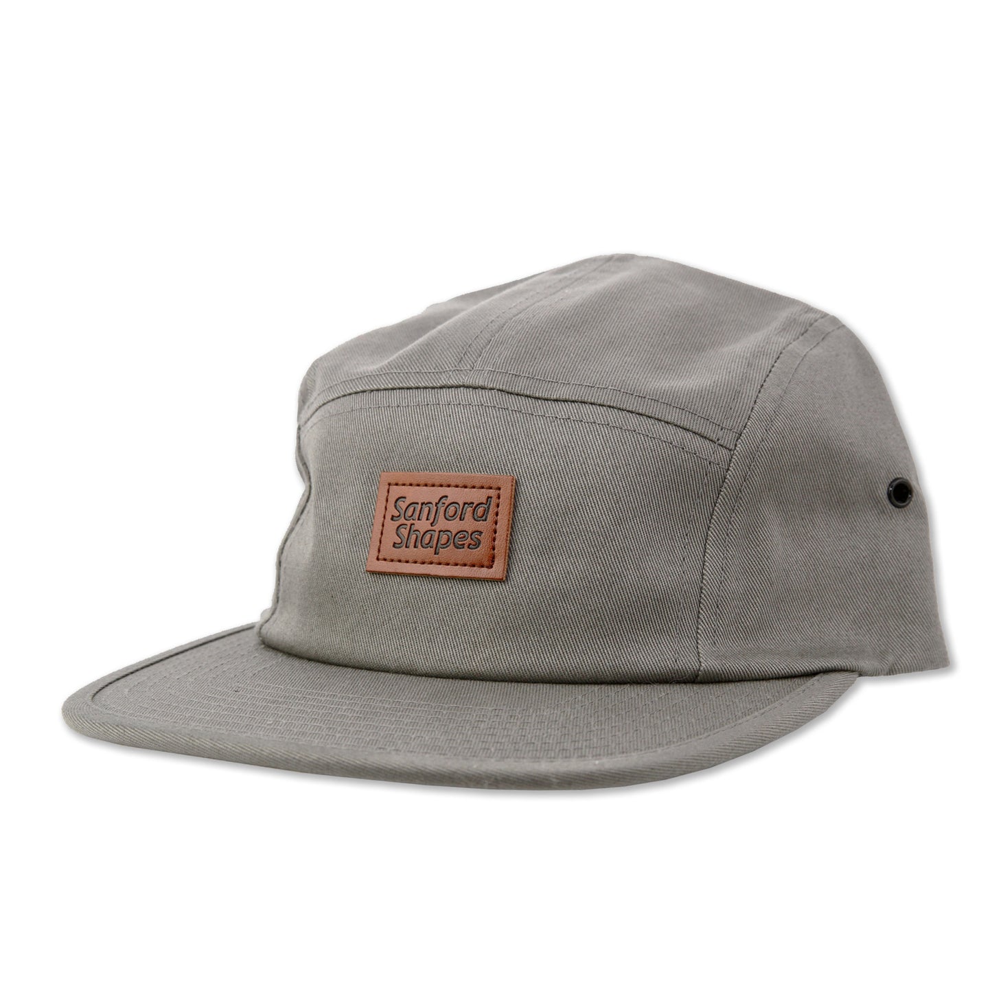 5 PANEL FAUX LEATHER : GREY