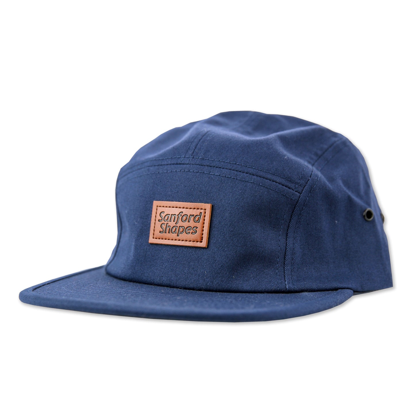 5 PANEL FAUX LEATHER : NAVY