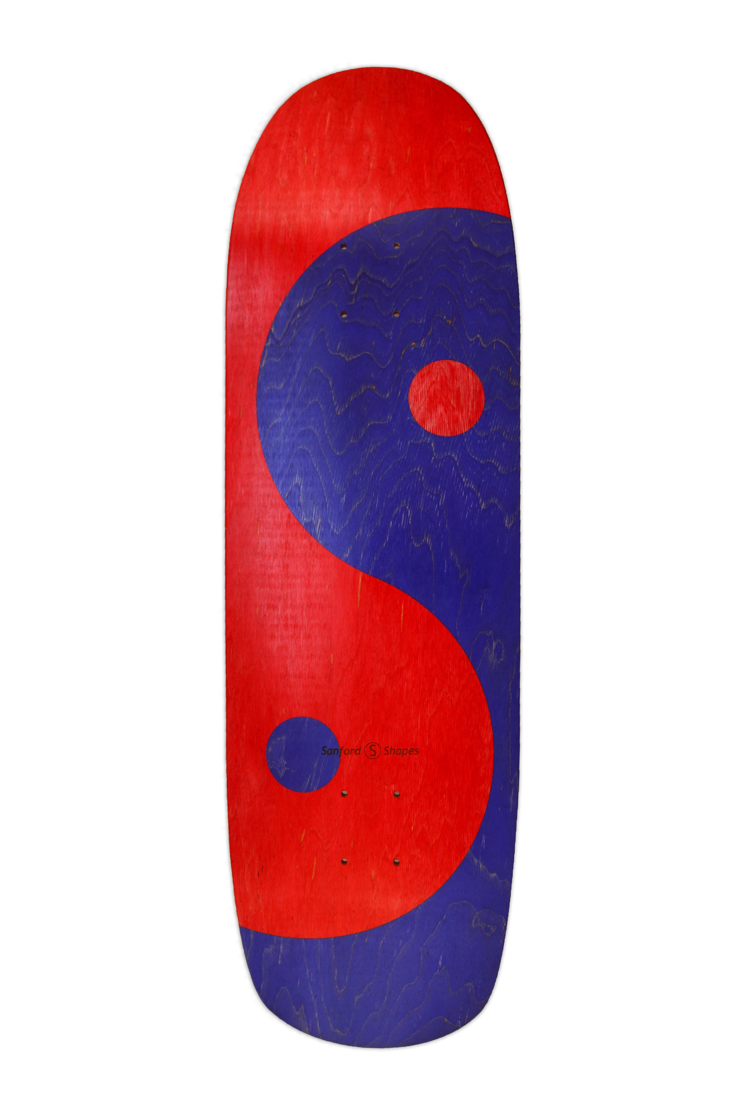 YIN & YANG: BLUE/RED SHAPED STREET DECK 9.125