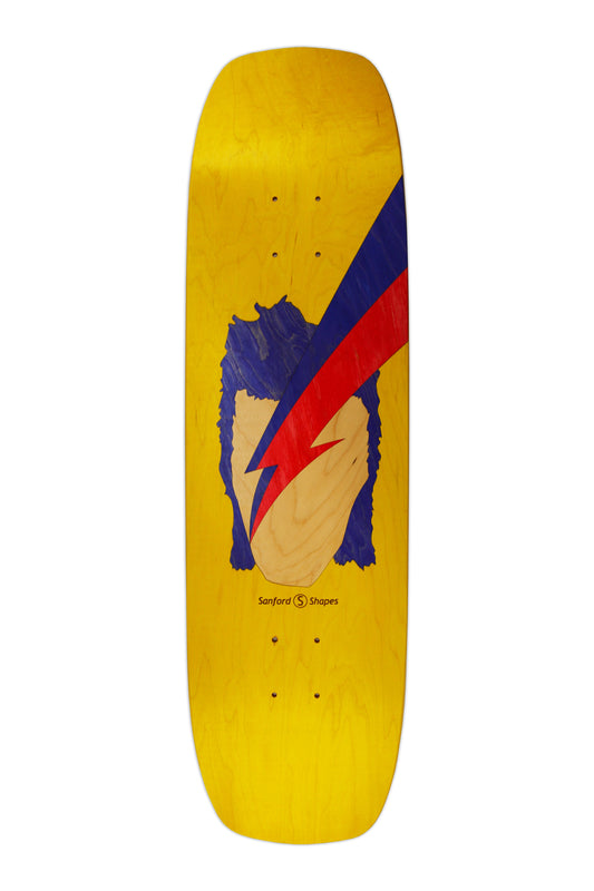 BOWIE: YELLOW SHAPED STREET DECK 8.5"