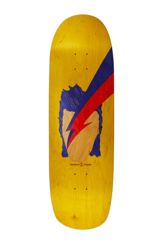 BOWIE: YELLOW SHAPED STREET DECK 9.125"
